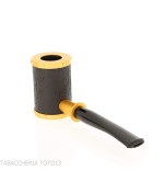 Tsuge pipa Yoroi G9 pipe à tabac sablée noire et dorée - Pipe Pour le Tabac - Racine naturelle