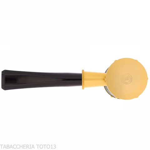 Tsuge pipa Yoroi G9 schwarz und gold sandgestrahlte Tabakpfeife - Tabakpfeifen