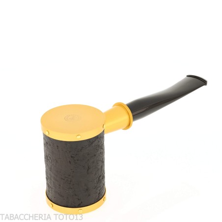 Tsuge Yoroi G9 sabbiata nera e oro - Pipe