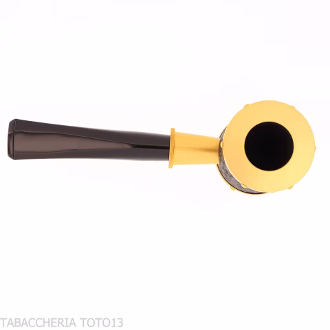 Tsuge pipa Yoroi G9 black and gold sandblasted tobacco pipe - Tobacco Pipes - Natural root