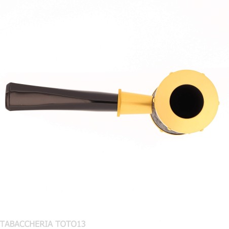 Tsuge Yoroi G9 sabbiata nera e oro - Pipe