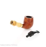 Tsuge Bamboo half bent Billiard radica naturale chiara - Pipe