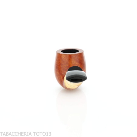 Tsuge Bamboo pipa half bent billiard raíz natural clara - Pipas de Tabaco