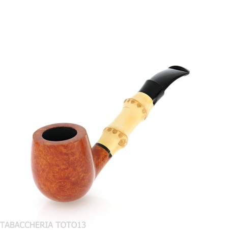 Tsuge Bamboo half bent billiard leichte natürliche Wurzel - Tabakpfeifen