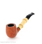 Tsuge Bamboo half bent Billiard radica naturale chiara - Pipe