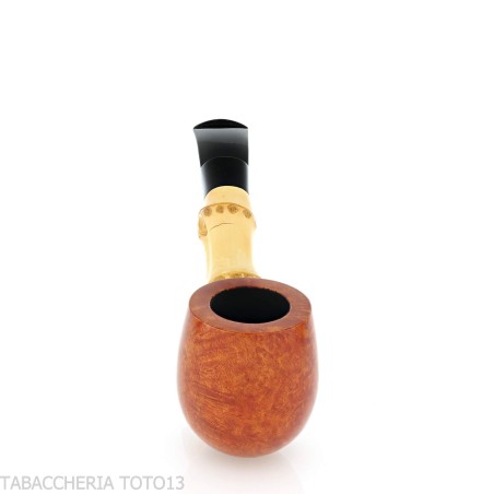 Tsuge Bamboo pipa half bent billiard raíz natural clara - Pipas de Tabaco