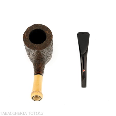 Tsuge Tokyo 552 cherrywood briar poncé - Pipe Pour le Tabac - Racine naturelle