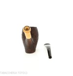 Tsuge Tokyo 551 Chimney Briar poncé incurvé - Pipe Pour le Tabac - Racine naturelle