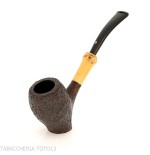 Tsuge Tokyo 551 Chimney curved sanded briar - Tobacco Pipes - Natural root