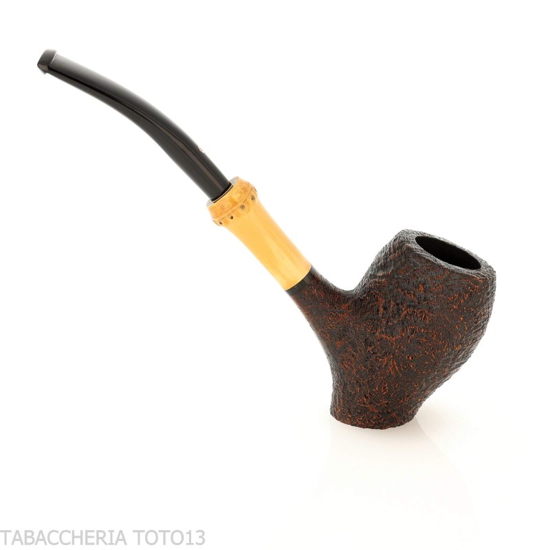 Tsuge Tokyo 551 Chimney Briar poncé incurvé - Pipe Pour le Tabac - Racine naturelle