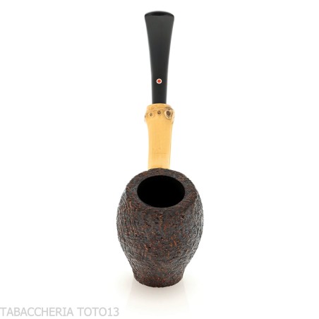 Tsuge Tokyo 551 Chimney gebogener geschliffener Briar - Tabakpfeifen
