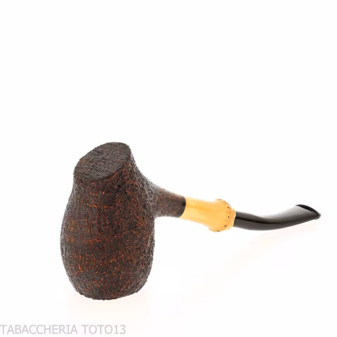 Tsuge Tokyo 551 Chimney curved sanded briar - Tobacco Pipes - Natural root