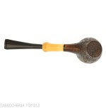 Tsuge Tokyo 551 Chimney Briar poncé incurvé - Pipe Pour le Tabac - Racine naturelle