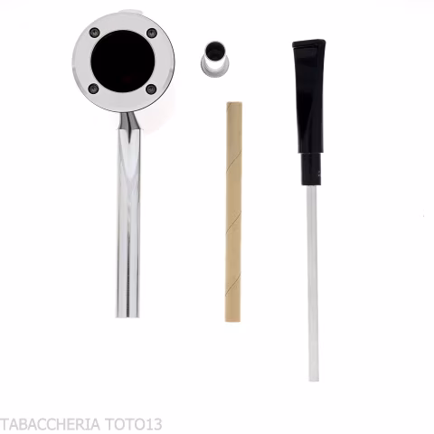 Tsuge e-star System pipe in briar and carbon Churchwarden concept - Tobacco Pipes - Natural root