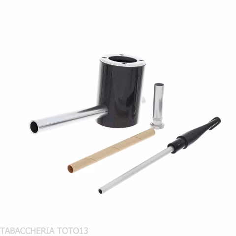 Pipa Tsuge e-star System en brezo y carbono Concepto Churchwarden - Pipas de Tabaco