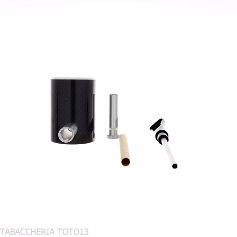 Pipa Tsuge e-star System en brezo y carbono Concepto Churchwarden - Pipas de Tabaco