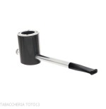 Pipe Tsuge e-star System en bruyère et carbone Concept Churchwarden - Pipe Pour le Tabac - Racine naturelle