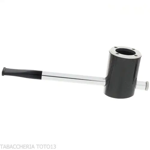 Pipe Tsuge e-star System en bruyère et carbone Concept Churchwarden - Pipe Pour le Tabac - Racine naturelle
