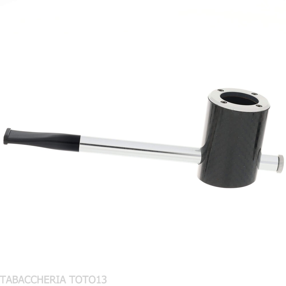 Pipe Tsuge e-star System en bruyère et carbone Concept Churchwarden - Pipe Pour le Tabac - Racine naturelle