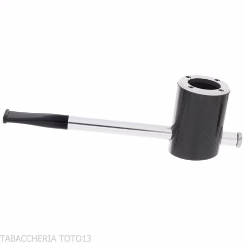 Tsuge e-star System pipe in briar and carbon Churchwarden concept - Tobacco Pipes - Natural root