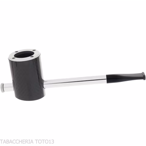 Pipa Tsuge e-star System en brezo y carbono Concepto Churchwarden - Pipas de Tabaco