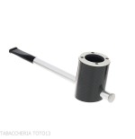 Pipa Tsuge e-star System en brezo y carbono Concepto Churchwarden - Pipas de Tabaco