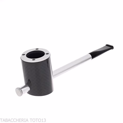 Tsuge e-star System pipe in briar and carbon Churchwarden concept - Tobacco Pipes - Natural root