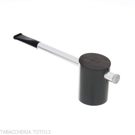Pipe Tsuge e-star System en bruyère et carbone Concept Churchwarden - Pipe Pour le Tabac - Racine naturelle