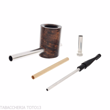 Tsuge e-star System pipe de tabac à racine foncée naturelle - Pipe Pour le Tabac - Racine naturelle