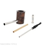 Tsuge e-star System pipe de tabac à racine foncée naturelle - Pipe Pour le Tabac - Racine naturelle
