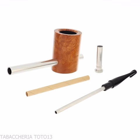 Tsuge e-star System tobacco pipe in natural light root - Tobacco Pipes - Natural root