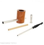 Tsuge e-star System pipe en bruyère naturelle claire - Pipe Pour le Tabac - Racine naturelle