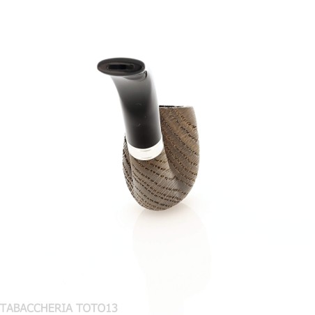 Pipe Chacom forme billard courbé en bruyère fossilisée - Pipe Pour le Tabac - Bois fossile