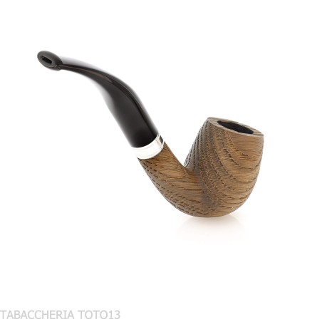 Pipe Chacom forme billard courbé en bruyère fossilisée - Pipe Pour le Tabac - Bois fossile