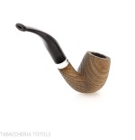 Pipe Chacom forme billard courbé en bruyère fossilisée - Pipe Pour le Tabac - Bois fossile