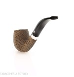 Pipe Chacom forme billard courbé en bruyère fossilisée - Pipe Pour le Tabac - Bois fossile
