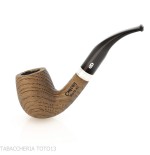Pipe Chacom forme billard courbé en bruyère fossilisée - Pipe Pour le Tabac - Bois fossile