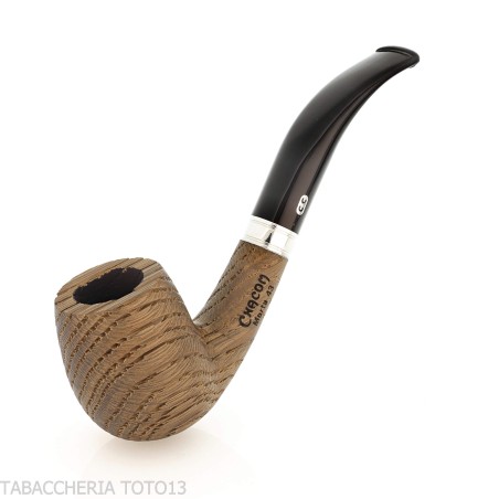 Chacom curved billiard shape in bog oak - Tobacco Pipes - Bog oak