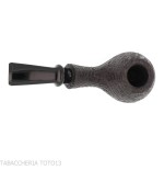 Tsuge Kaga 901 G9 Bent Brandy Black Sandblasted Briar with 9mm Filter - Tobacco Pipes - Natural root