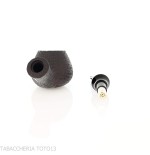 Tsuge Kaga 901 G9 bent brandy radica sabbiata nera con filtro 9 mm - Pipe