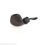 Tsuge Kaga 901 G9 Bent Brandy, schwarz sandgestrahltes Bruyèreholz mit 9-mm-Filter - Tabakpfeifen