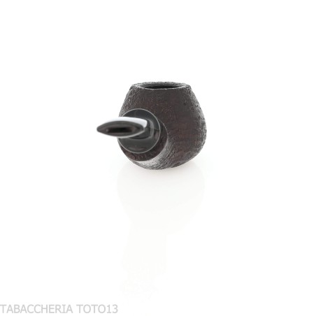 Tsuge Kaga 901 G9 Bent Brandy, schwarz sandgestrahltes Bruyèreholz mit 9-mm-Filter - Tabakpfeifen