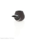 Tsuge Kaga 901 G9 Bent Brandy Black Sandblasted Briar with 9mm Filter - Tobacco Pipes - Natural root