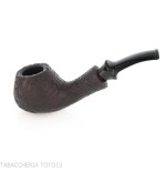 Tsuge Kaga 901 G9 Bent Brandy, schwarz sandgestrahltes Bruyèreholz mit 9-mm-Filter - Tabakpfeifen