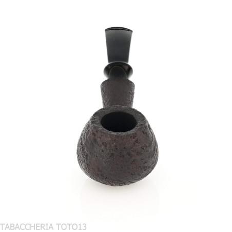 Tsuge Kaga 901 G9 bent brandy radica sabbiata nera con filtro 9 mm - Pipe