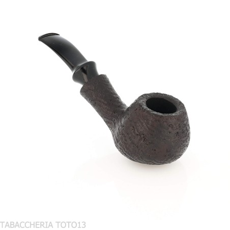 Tsuge Kaga 901 G9 bent brandy radica sabbiata nera con filtro 9 mm - Pipe