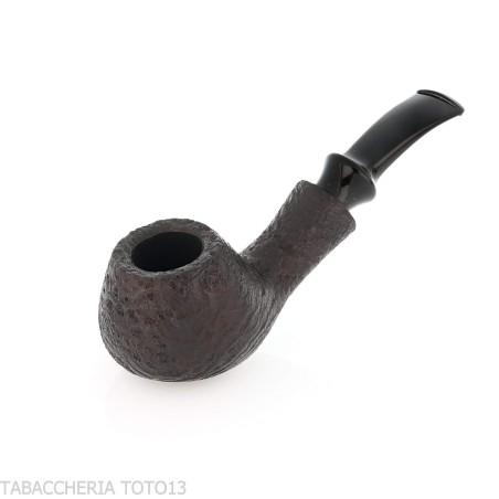 Tsuge Kaga 901 G9 bent brandy radica sabbiata nera con filtro 9 mm - Pipe