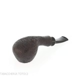 Tsuge Kaga 901 G9 Bent Brandy Black Sandblasted Briar with 9mm Filter - Tobacco Pipes - Natural root