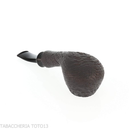 Tsuge Kaga 901 G9 Bent Brandy, schwarz sandgestrahltes Bruyèreholz mit 9-mm-Filter - Tabakpfeifen