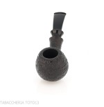 Tsuge Kaga 904 bent Apple black sanded briar with 9 mm filter - Tobacco Pipes - Natural root